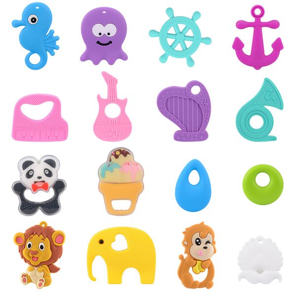 

Food Grade Silicone Baby Teether Lion/elephant Molar Rod Teething Newborn Bite Toy