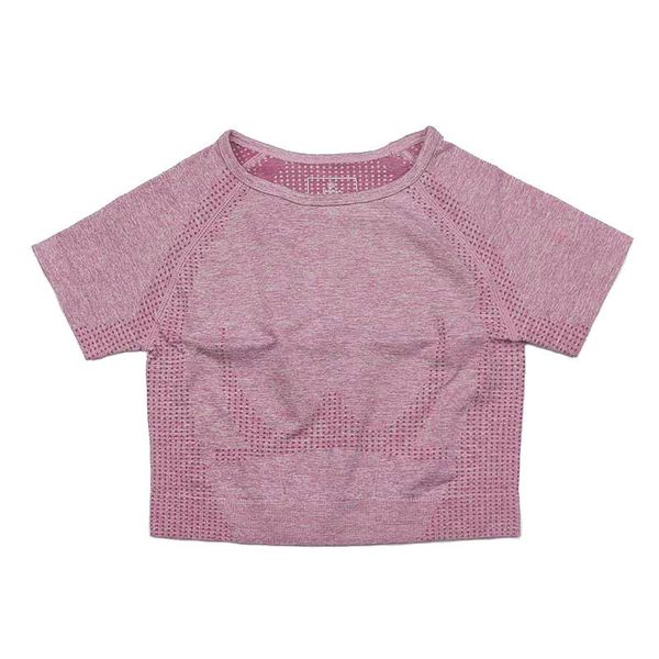 

yoga outfit solid color vital seamless shirt women fitness short sleeve crop workout gym clothes sportswear running t-shirts