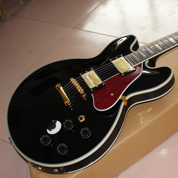 

jacey guitar store customized lucille black semi-hollow jazz electric guitar