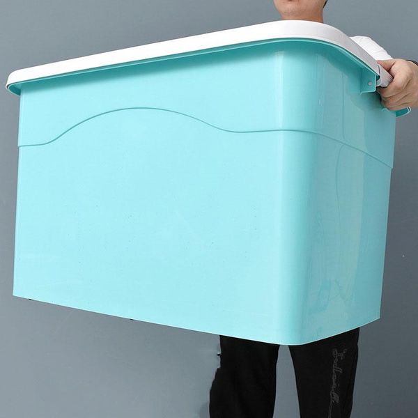 

storage drawers extra large box, plastic clothes, quilt, thickening household box with pulley