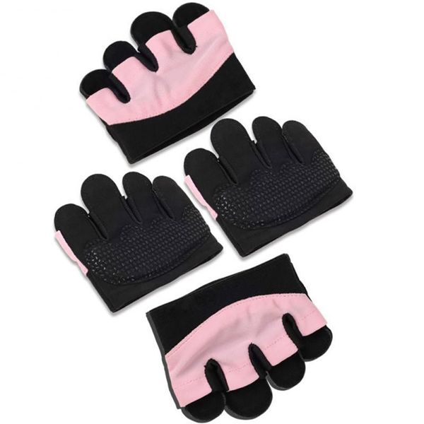 

accessories 1 pair professional gym fitness gloves weightlifting silicone non-slip barbell half-finger men heavyweight