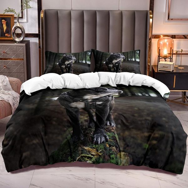 

bedding sets animal duvet cover for kids with 3d dog print cute pet walin forest pattern children comforter zipper corner ties
