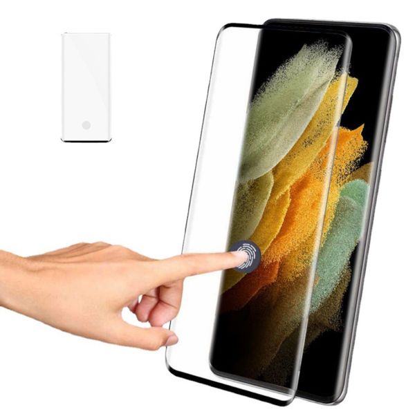 Fallfreundliches gehärtetes Glas für Samsung Galaxy S21 S9 S9 HINWEIS 20 Ultra 10 S8 plus Mate 30 Pro 3D gekrümmte Version Screen Protector