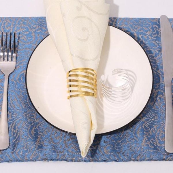 

napkin rings g6da 12 pcs round hollow out metal serviette holder set