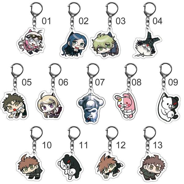 

keychains anime dangan ronpa danganronpa keychain cosplay acrylic pendant keyring, Silver