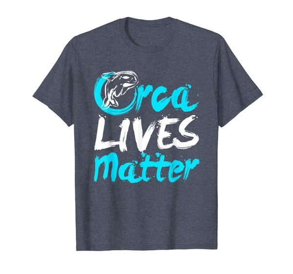 

orca lives matter - orca whale shirt, White;black