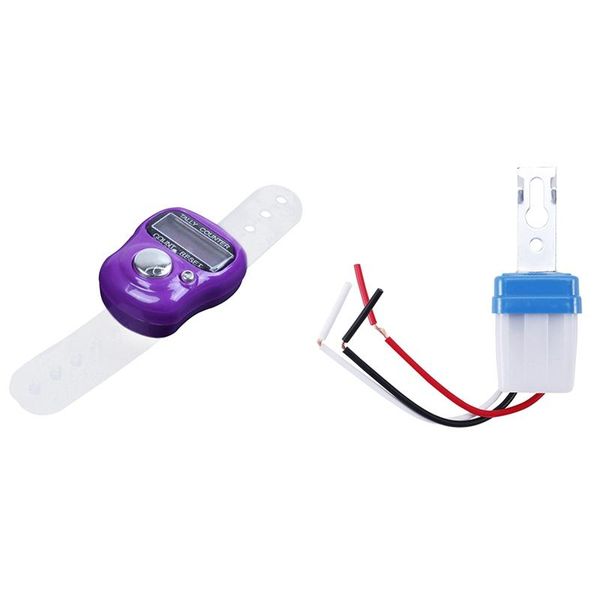 

smart home control 1 pcs resettable 5 digit lcd electronic finger counter & sensor switch ac dc 12v street lights light