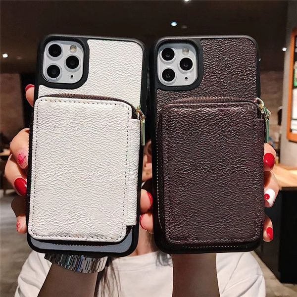 

phone cases for iphone xs max xr x 7 8 11 pro 13 12 mini zipper purse wallet leather case flip pouch cover