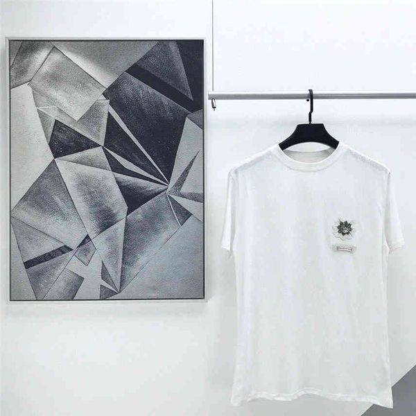 

brand hearts/chrome t shirt tiktok, red, leisure, round neck, short sleeves, men and women, summer new cross, loose t-shirt, couples dress, White;black