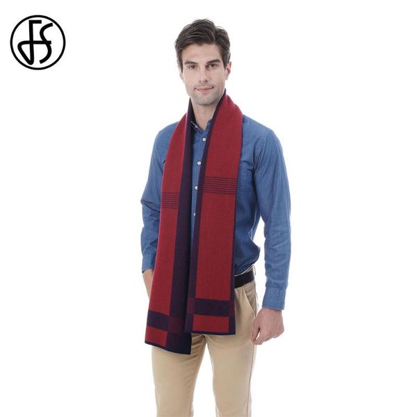 

scarves fs 2021 design winter red warm scarf men british style soft cashmere pashmina long shawls neck foulard homme, Blue;gray