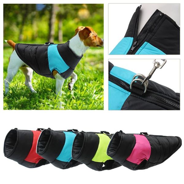 

dog apparel winter warm clothes waterproof pet padded vest zipper jacket coat cotton quilted puffer style