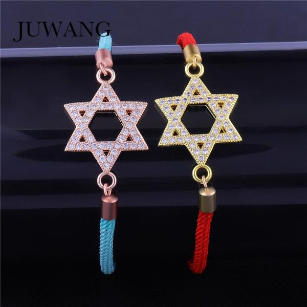

charm bracelets juwang fashion handmade diy cubic zirconia hexagon geometric for woman girls rope chain bracelet bangles jewelry, Golden;silver