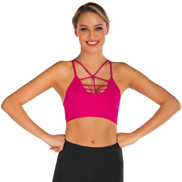 

gym clothing sagace 2021 style women yoga vest sport bandage hollow out sports bras for fitness running casual tank, White;black