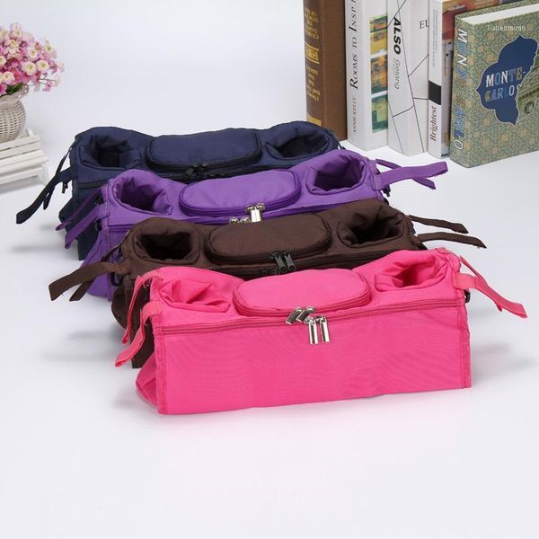 

stroller parts & accessories baby rear hanging tray organizer bag cup holder travel diaper bottle removable washing tslm11