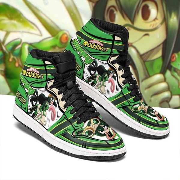 

tsuyu froppy my asui sneakers hero academia anime shoesegad