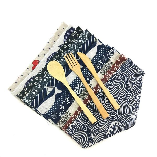 

knife fork spoon bamboo cutlery 3pcs set environmentally friendly reusable flat cutlery set wholesale and dorpshipping