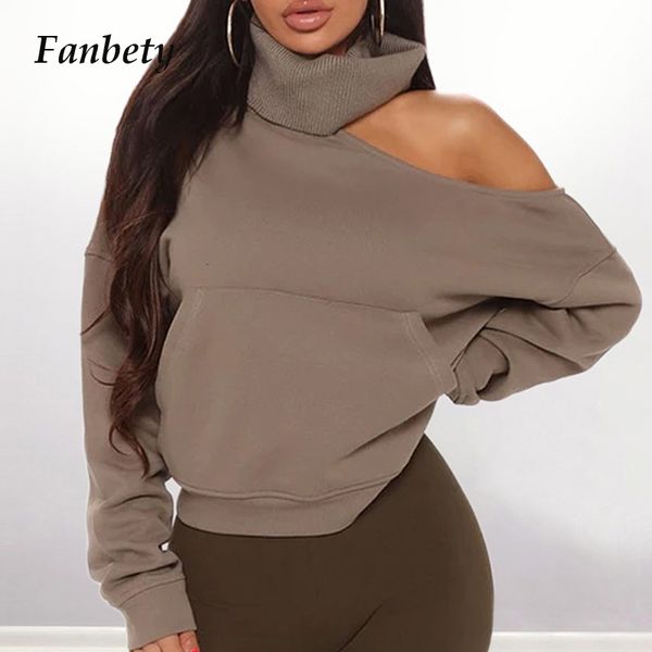 

women's knits & tees women elegant solid turtleneck hollow out sweatshirt office long sleeve pocket pullover autumn casual pl, White