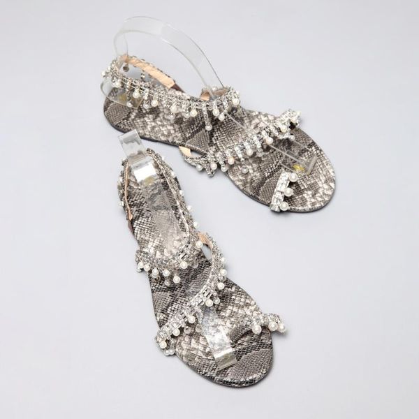 

sandals snake pearl in europe and america, Black