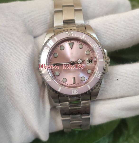 Excelentes relógios de boa qualidade relógios de pulso luminescentes 36mm 116610 rosa cerâmica inoxidável 316L 2813 movimento mecânico senhoras mulheres relógios caixa