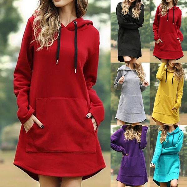 

women's hoodies & sweatshirts hoodie sweatshirt women fashion casual long sleeve loose pullovers hooded pocket 2021 autumn winter jacke, Black