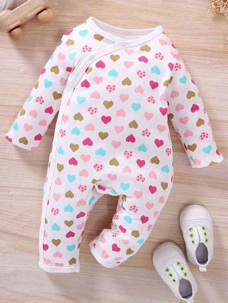 

baby 1pc colorful heart print jumpsuit she, Blue