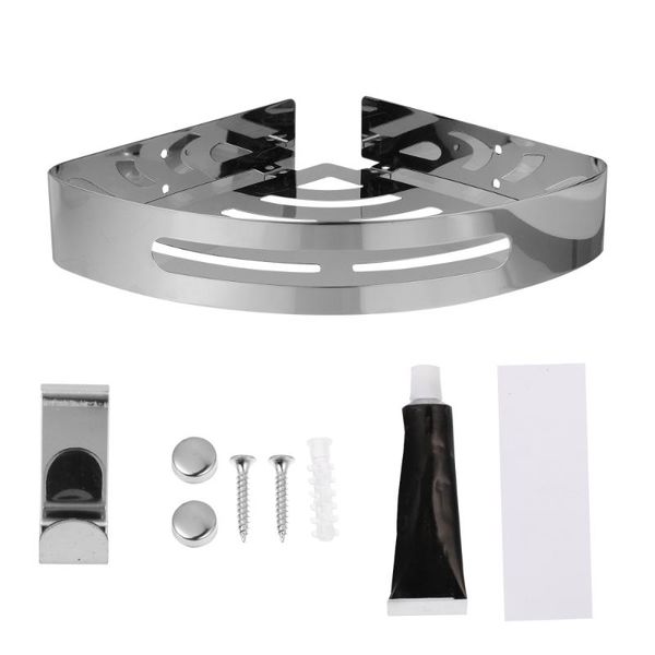 

bathroom corner triangle rack stainless steel storage rack shelf with hooks