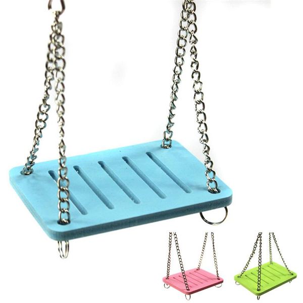 

hamster toys swing hanging gadget wooden cage accessories supplies amuse mouse