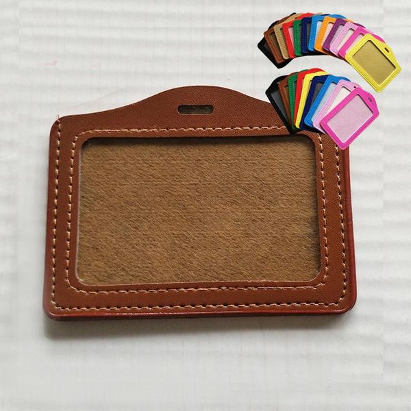 

card holders 1pc bank holder student bus id identity badge protective cover men women office business wallet, Brown;gray