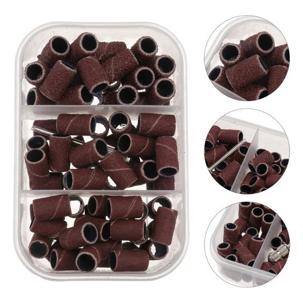 

nail art equipment 1 box high efficient sanding bands polishing grinding, Silver