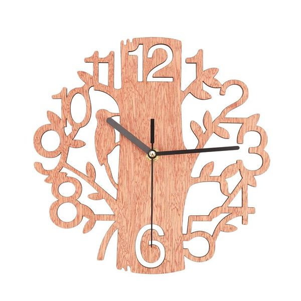 

wall clocks creative tree shaped wooden clock house living room decoration