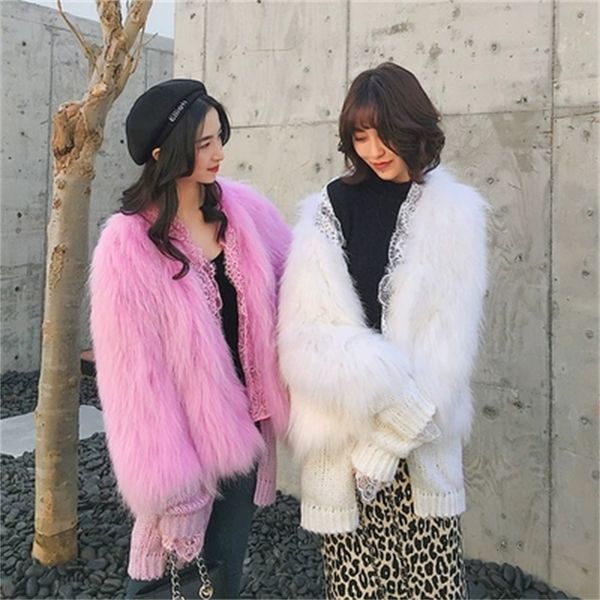 

new high-end fashion women's fake fur coat 18c28 zwce, Black