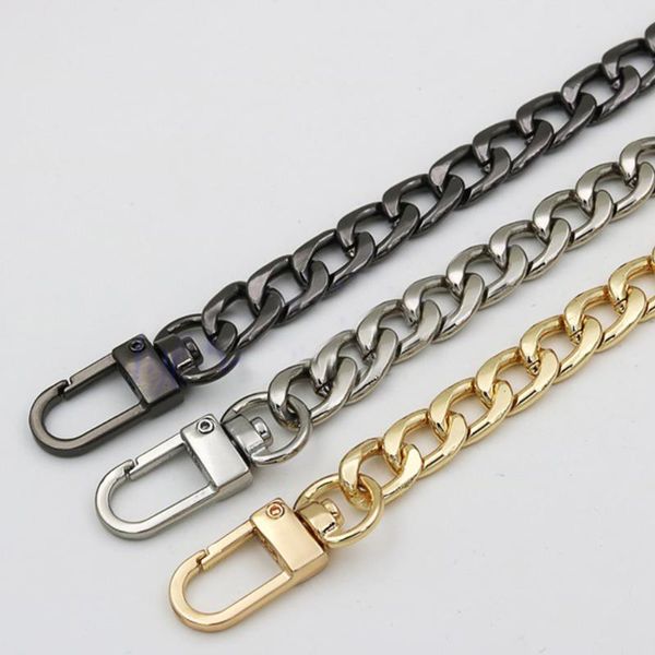 

bag parts & accessories 100/110/120cm aluminum metal chain diy replacement shoulder strap gold silver gun black color purse cha