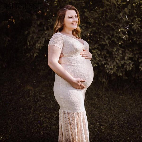 

maternity dresses gown lace maxi women clothes pography pregnancy dress for po shoot pregnant, White