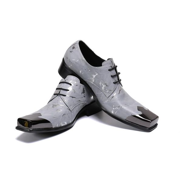 Herren Kleid Schuhe Karree Herren Leder Schuhe Trendy Business Stil Slip Auf Haspe Mode Männer Schuhe 2021 Neue