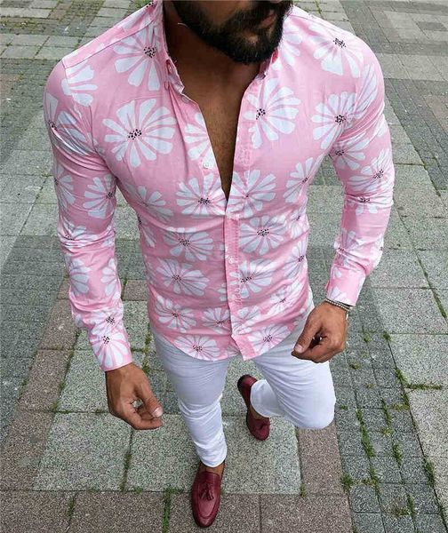 

men's casual shirts long sleeve lapel neck mens fashion floral panelled natural color s aoya, White;black