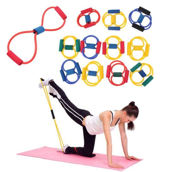 

resistance bands tpr 8 word chest developer yoga gum rubber fitness elastic band equipment workout exercise supplies