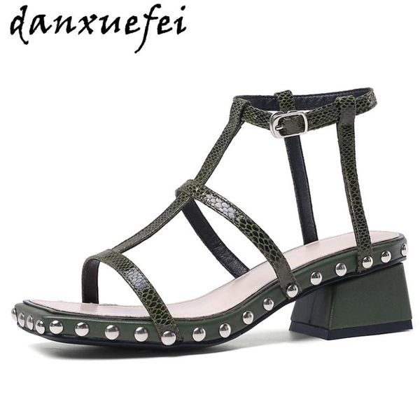 

dress shoes women's genuine leather thick high hel narrow band t-strap med heel comfortable sandals open toe summer cage pumps, Black
