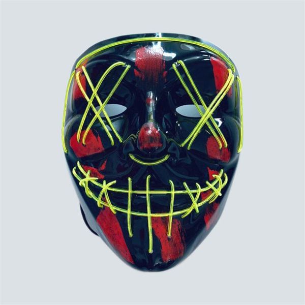 

new halloween mask led light up party masks the purge election year great funny masks festival cosplay costume supplies glow in dark 6 s2