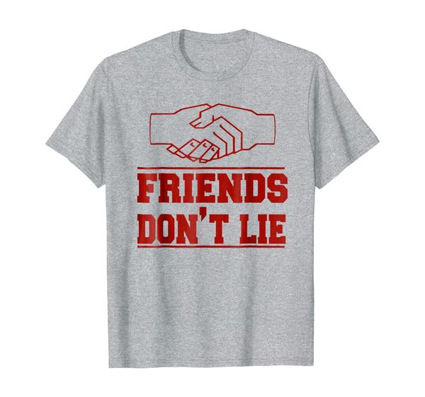 

official:friends don't lie t-shirt, White;black