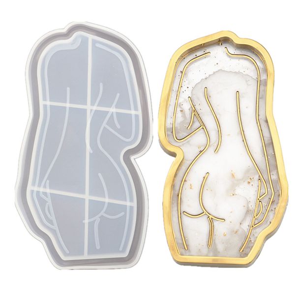 

womens body silicone molds for epoxy resin mould abstract storage tray mold