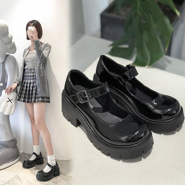 

2021 new lolita shoes female mary jane female retro female student jk uniform high heel platform shoes xl cinderella princess