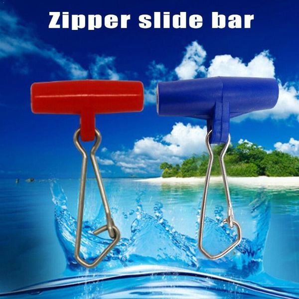 

10 pcs/set zipper slide bar fishing head plastic head anti-winding hook accessories bracket reinforced fishing tandem gear j0e5