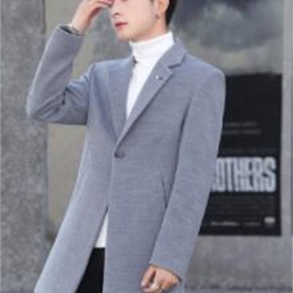 

winter's new double-faced woolen coat slim body suede woollen overcoat for men 0aq5, Tan;black