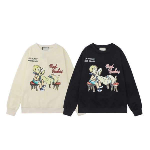 

mens womens hoodie for spring autumn casual men sweatshirt with letter printed fashion streetwear hoodies clothing 2 colors0li, Black