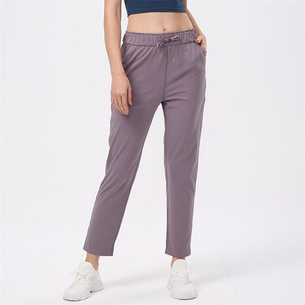 

yoga outfit women sports pants casual leggings fintess clothing female breathable loose drawstring trouser pocket jogging pant running