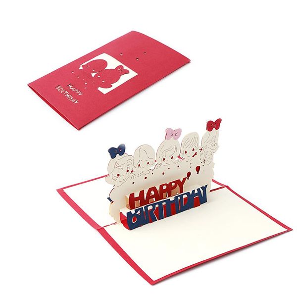 

greeting cards a 3d up card handmade happy birthday merry christmas children's
