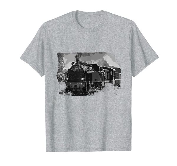 

steam locomotive portrait train i railroad locomotive t-shirt, White;black