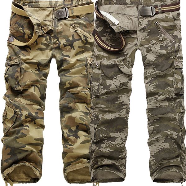 

2021 new spring autumn green black cargo pants men's casual military pocket oversize trouers g8s0