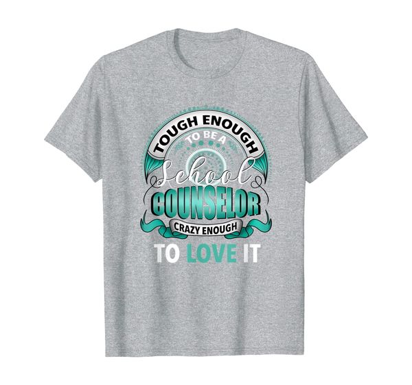 

tough enough to be a school counselor appreciation gift t-shirt, White;black