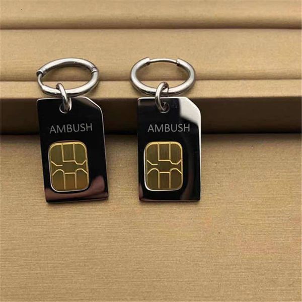 

new emboscada um par brinco metal carto de telefone chip eardrop 2.5cm * 1.5cm 2021 l4ij, Silver